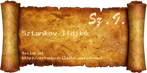 Sztankov Ildikó névjegykártya